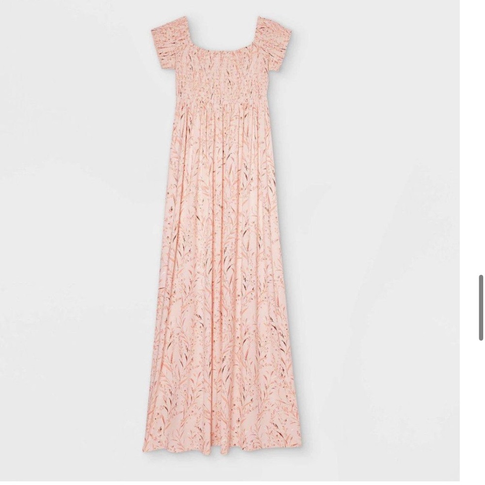 2/$40 Isabel Maternity by Ingrid & Isabel floral print off the shoulder a line M